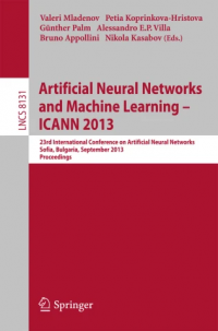 Artificial Neural Networks and Machine Learning – ICANN 2013